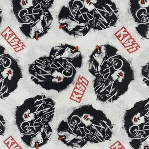 Kiss Drive You Crazy Rock Metal Band 44 " Cotton Fabric CP71057 Sold by the Yard